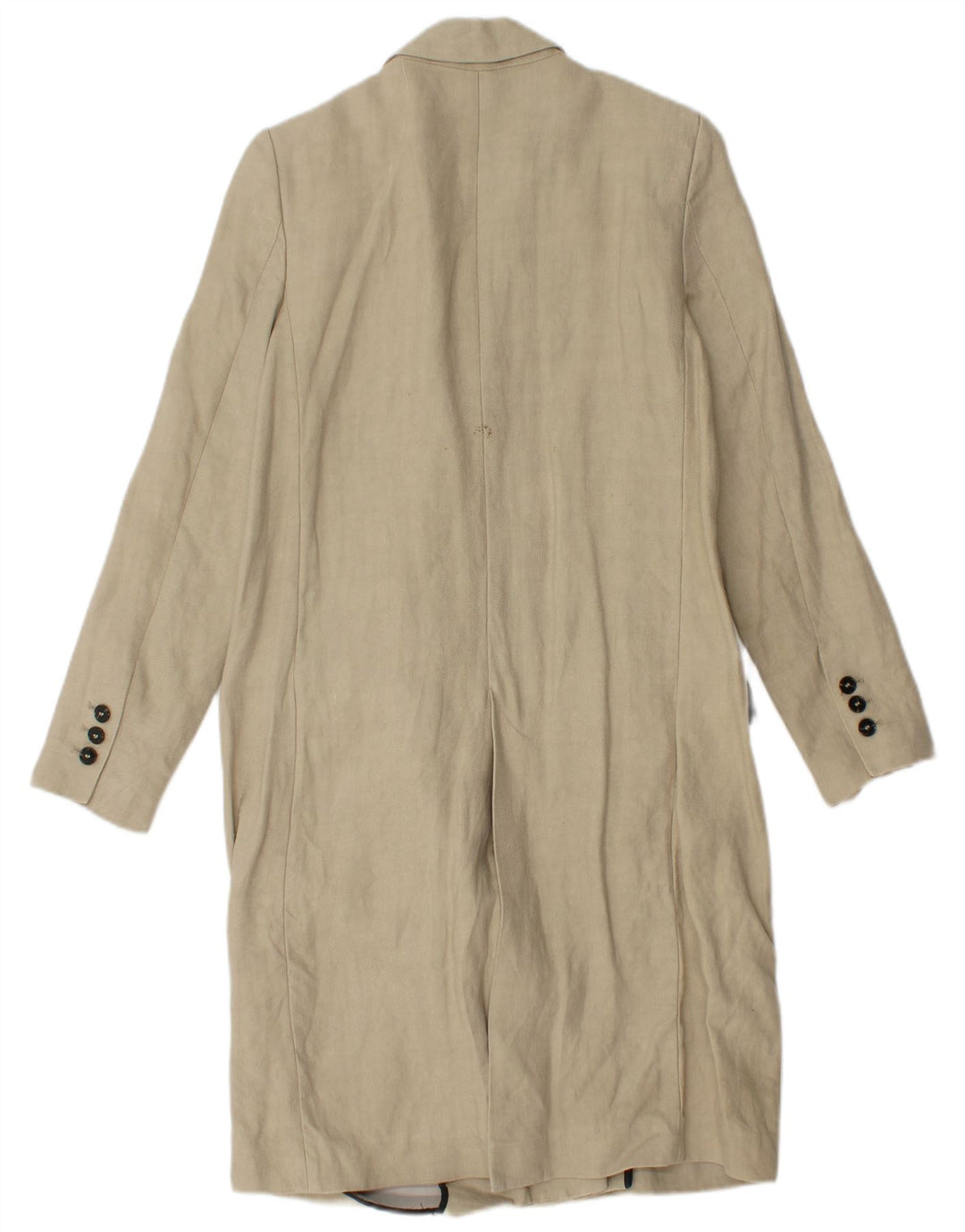 Женское двубортное пальто Zara UK 6 XS, бежевое льняное пальто