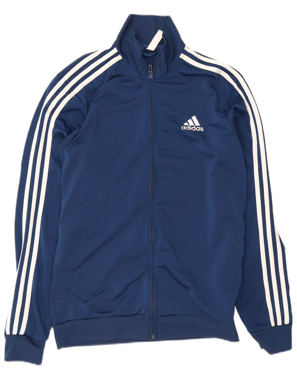 Мужская спортивная куртка Adidas UK 38/40, средний темно-синий полиэстер