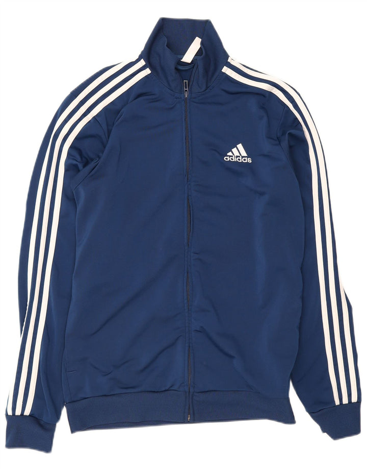 Мужская спортивная куртка Adidas UK 38/40, средний темно-синий полиэстер