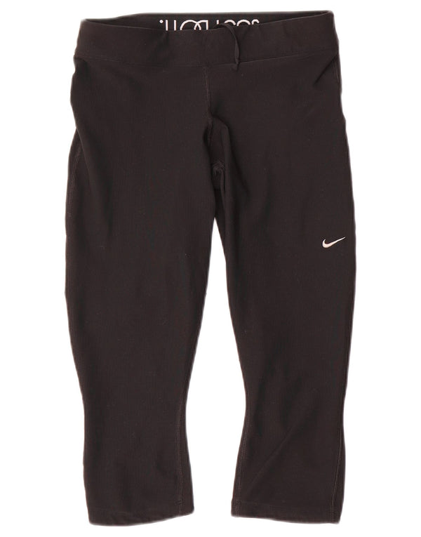 Женские леггинсы-капри Nike Dri Fit UK 14, средние, черные