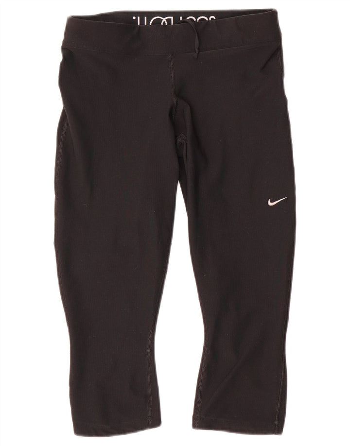 Женские леггинсы-капри Nike Dri Fit UK 14, средние, черные