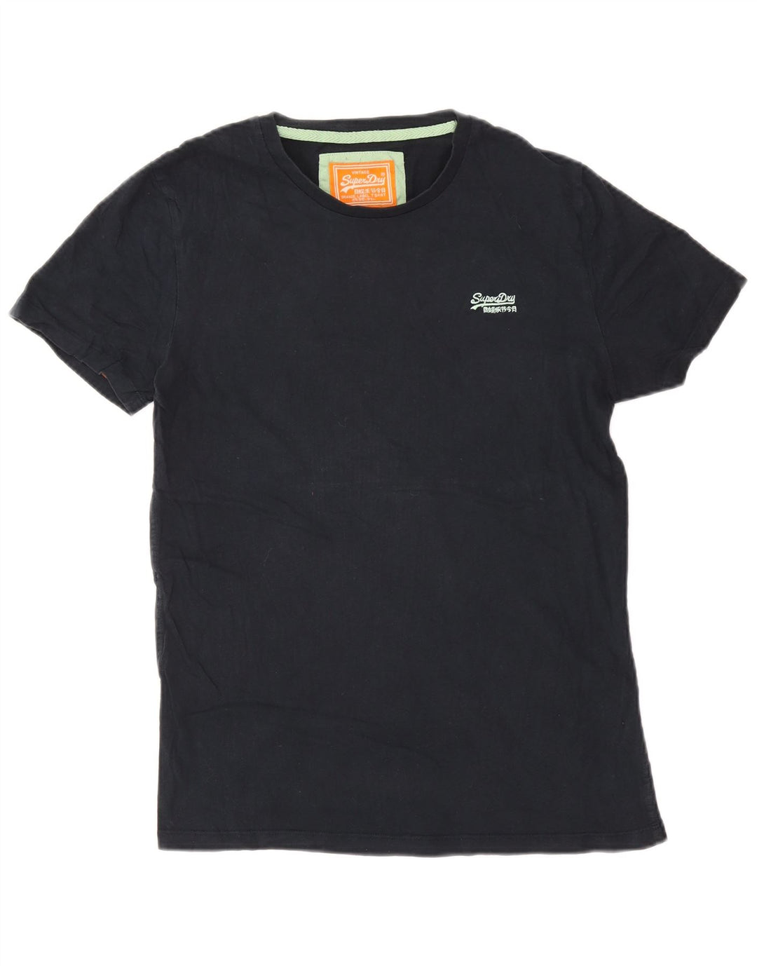 Мужская футболка Superdry Top среднего размера, темно-синяя, хлопок