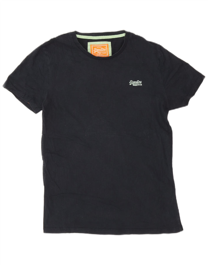 Мужская футболка Superdry Top среднего размера, темно-синяя, хлопок