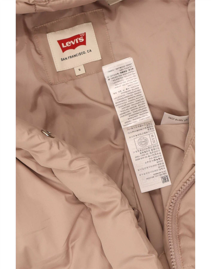 Женская утепленная куртка оверсайз с капюшоном Levi's UK 10, маленький фиолетовый полиэстер