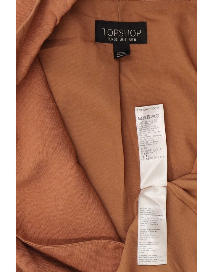 Женский пиджак Topshop UK 8, маленький, бежевый, вискоза