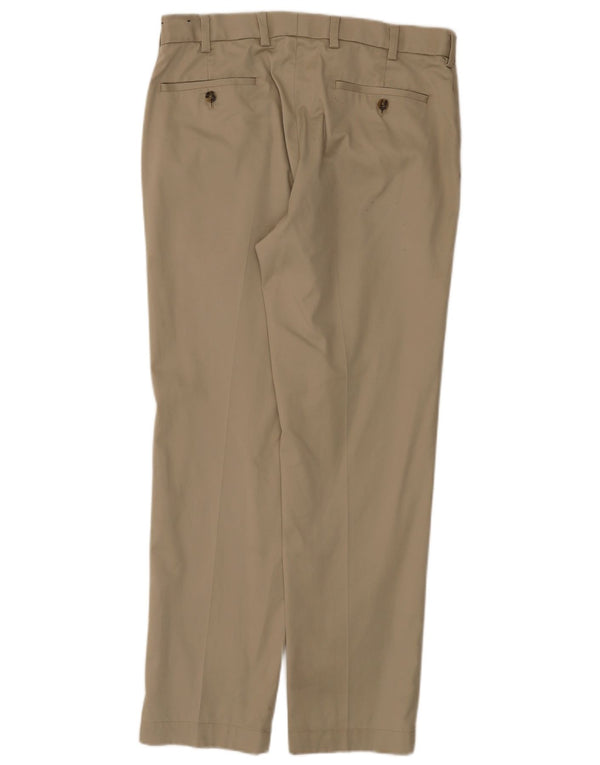 Мужские прямые брюки чинос Brooks Brothers W34 L30 бежевого цвета, хлопок