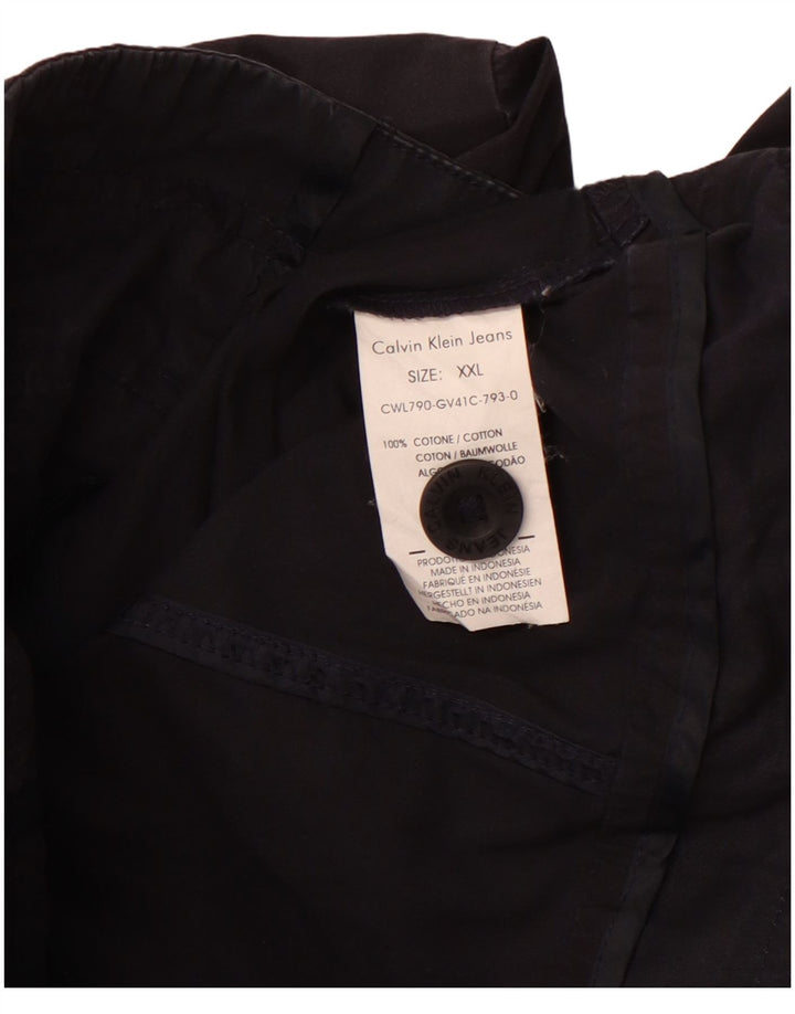 CALVIN KLEIN JEANS Женская куртка в стиле милитари UK 20 2XL Темно-синий хлопок