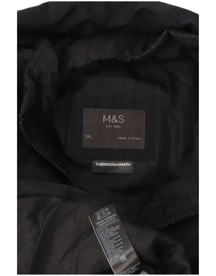 Мужская стеганая куртка Marks & Spencer UK 46 3XL, черный полиэстер