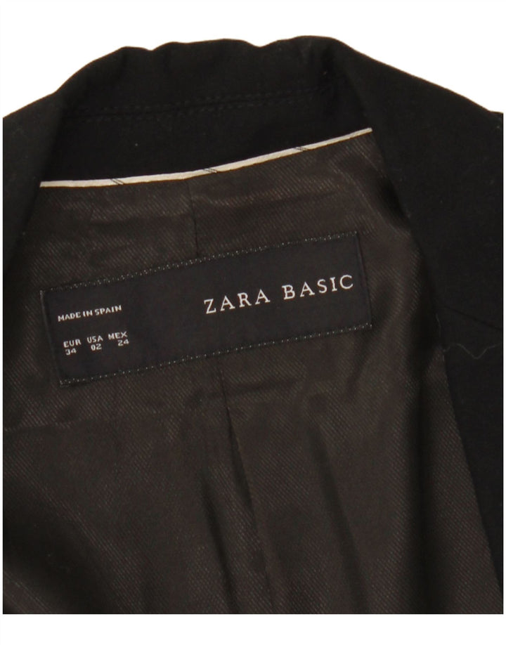 Женский пиджак на 1 пуговице ZARA EU 34 2XS, черный