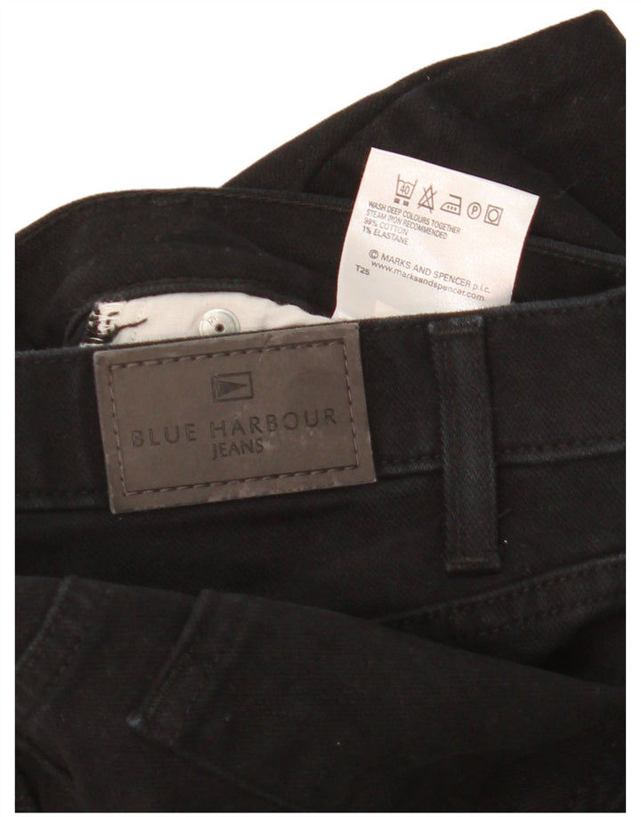 Мужские прямые джинсы Marks & Spencer Blue Harbour W36 L29, черный хлопок