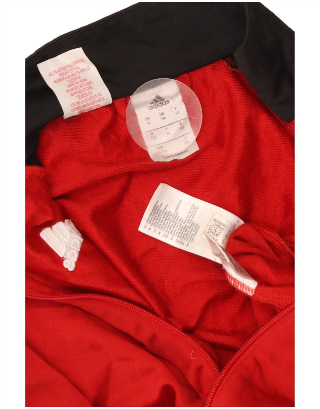Спортивный костюм ADIDAS для мальчиков, верхняя куртка 11–12 лет, большая красная цветная блокировка