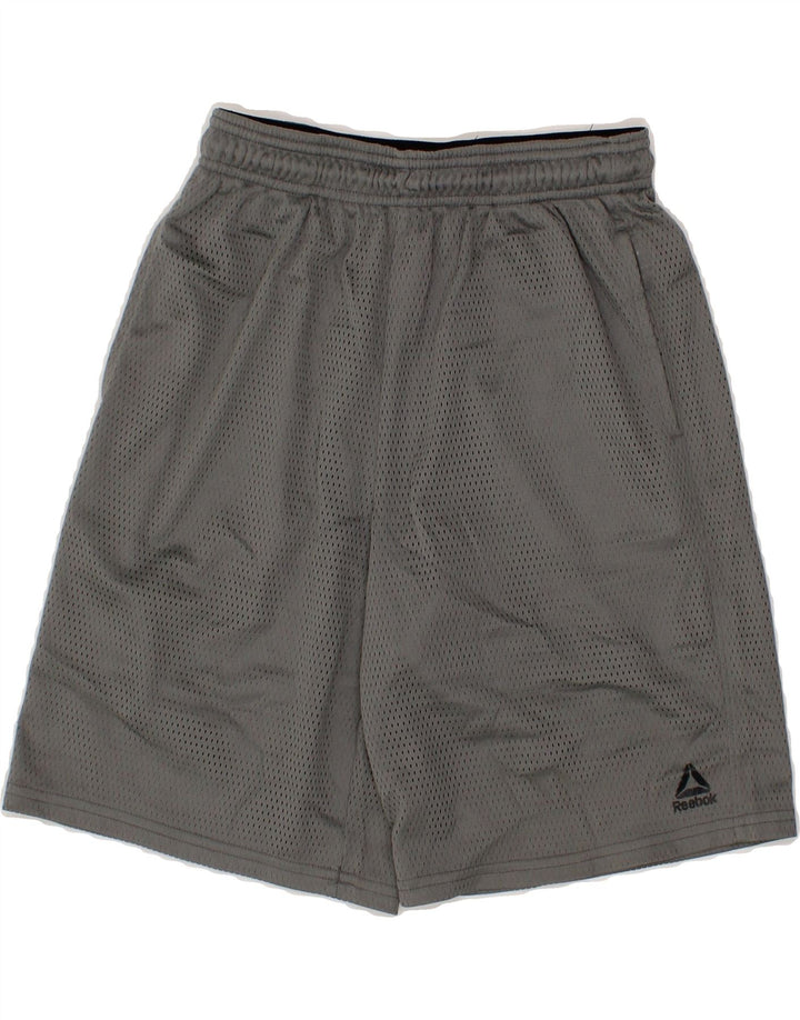 REEBOK Boys Sport Shorts 10-11 Years Medium Grey Vintage Reebok and Second-Hand Reebok from Messina Hembry 