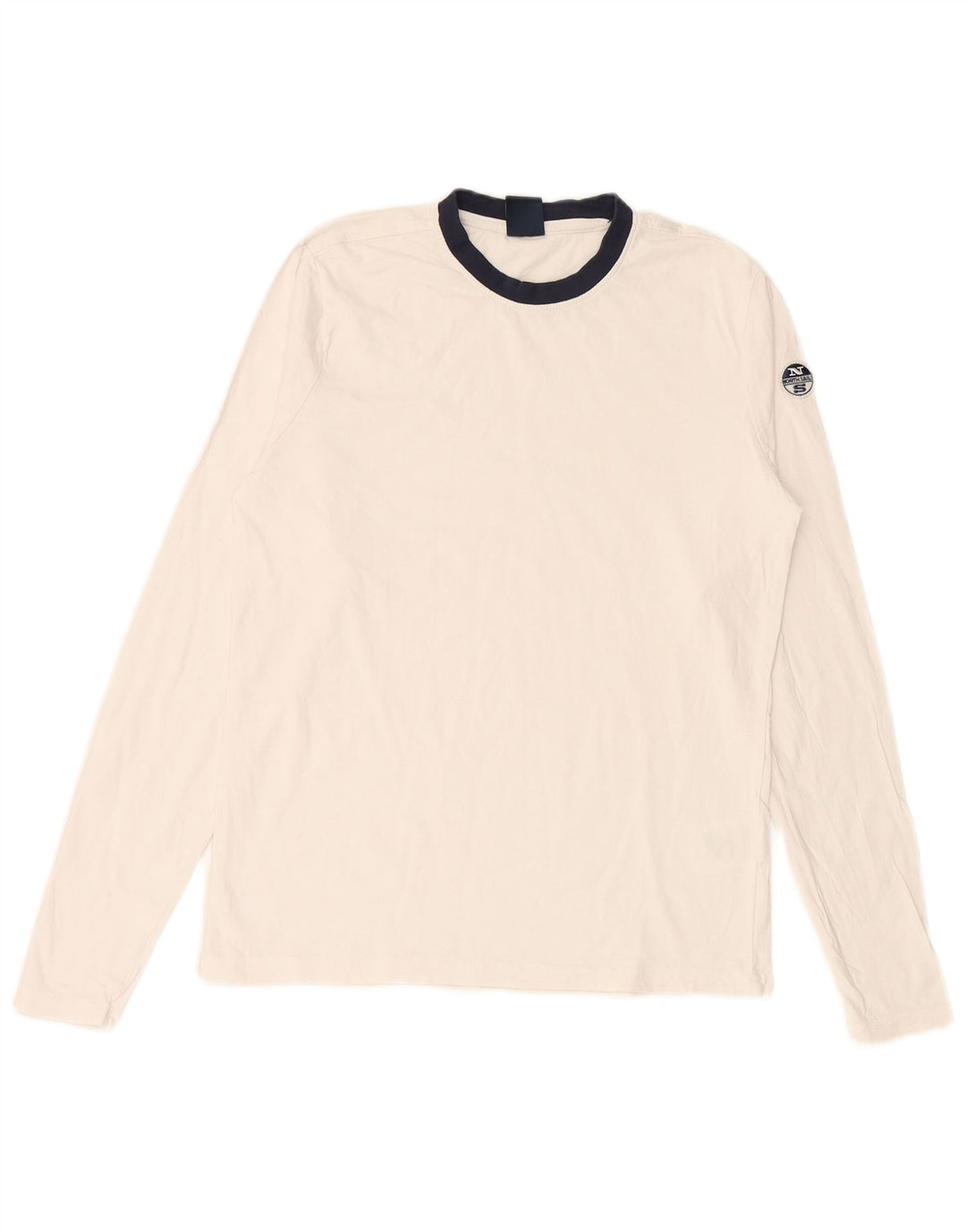 NORTH SAILS Мужской топ с длинным рукавом XS, белый хлопок