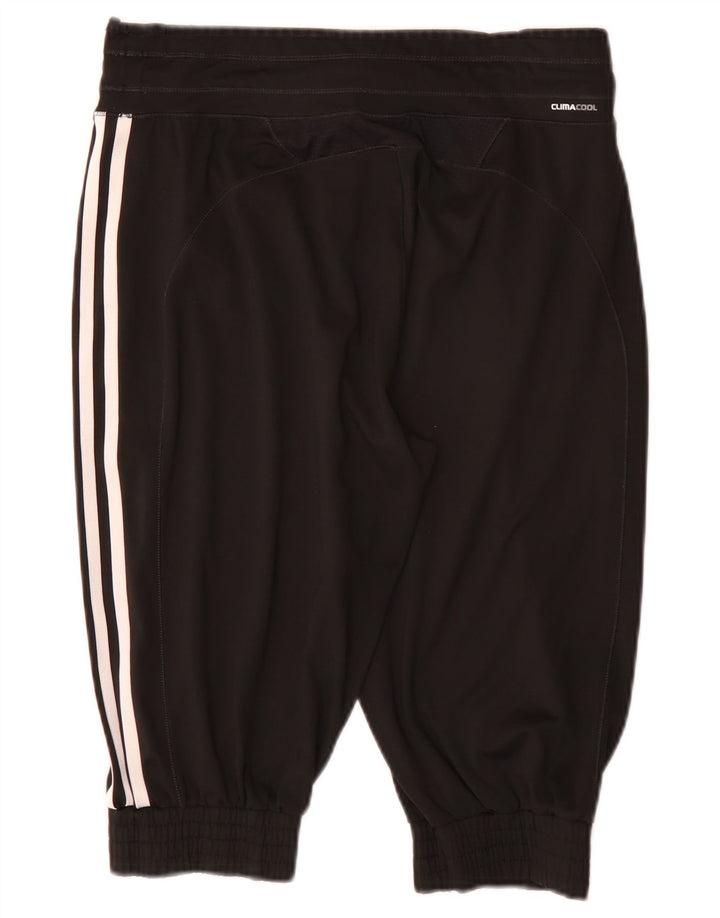 Женские спортивные шорты-бермуды Adidas UK 12, средний черный, полиэстер