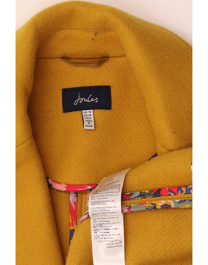 Женское пальто Joules UK 10 маленькое желтое классическое из полиэстера