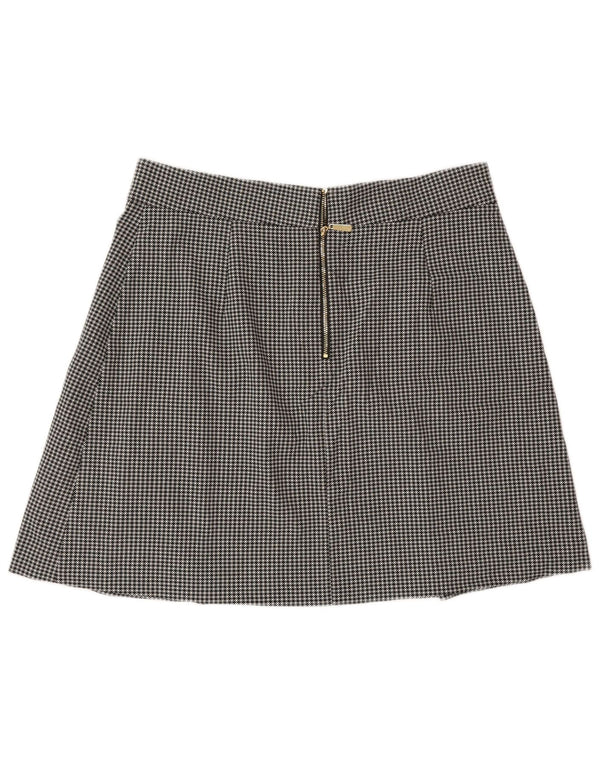 Женская мини-юбка Marks & Spencer UK 14 Medium W30 Черная с узором 