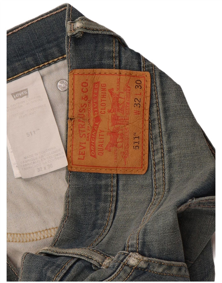 Мужские джинсы Levi's Slim 511 W32 L28 синие, хлопок