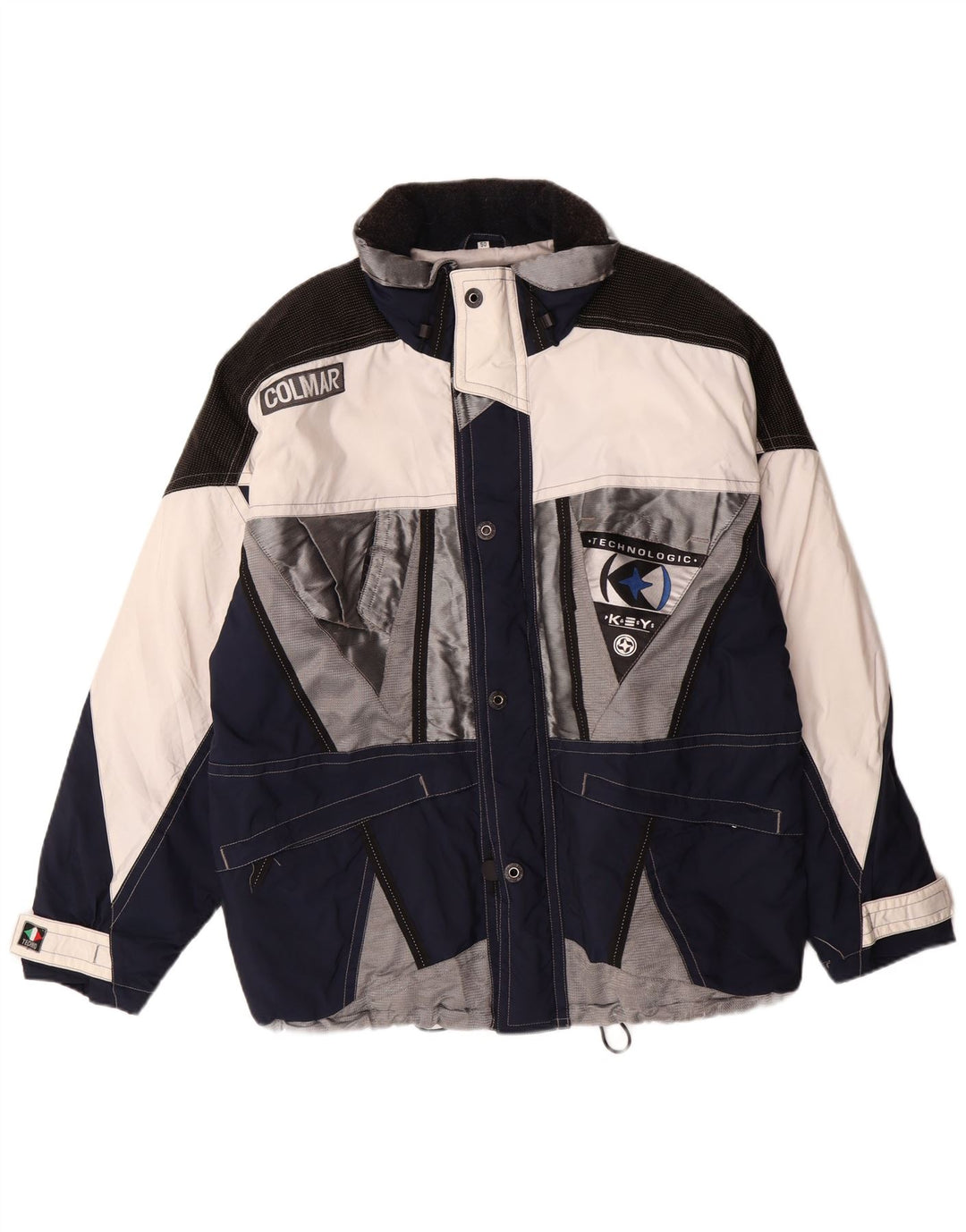 Мужская лыжная куртка Colmar IT 50 Medium Navy Blue с цветными блоками, полиамид
