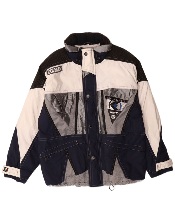 Мужская лыжная куртка Colmar IT 50 Medium Navy Blue с цветными блоками, полиамид