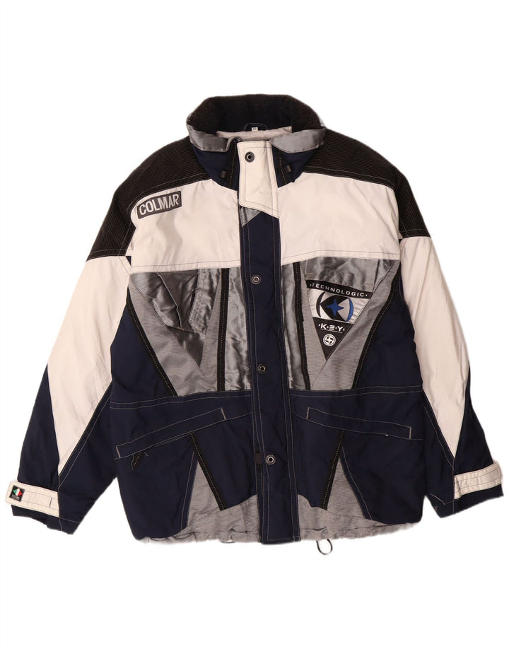 Мужская лыжная куртка Colmar IT 50 Medium Navy Blue с цветными блоками, полиамид
