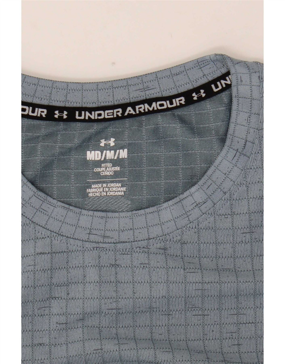 Мужская футболка с рисунком Under Armour в клетку среднего серого цвета