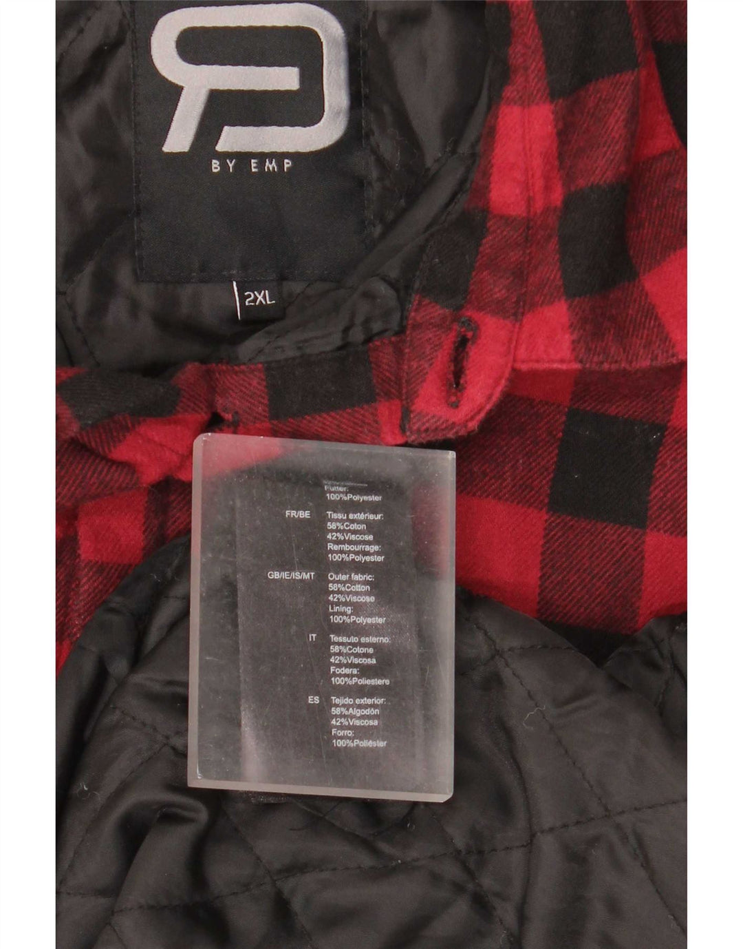 Мужская фланелевая рубашка EMP Lumberjack 2XL, хлопок в красную клетку