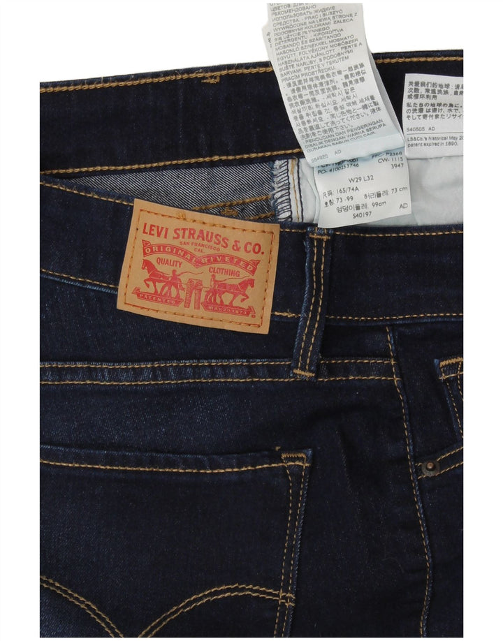 Женские джинсы скинни Levi's Curvy Fit W29 L29, синие, хлопковые, классические