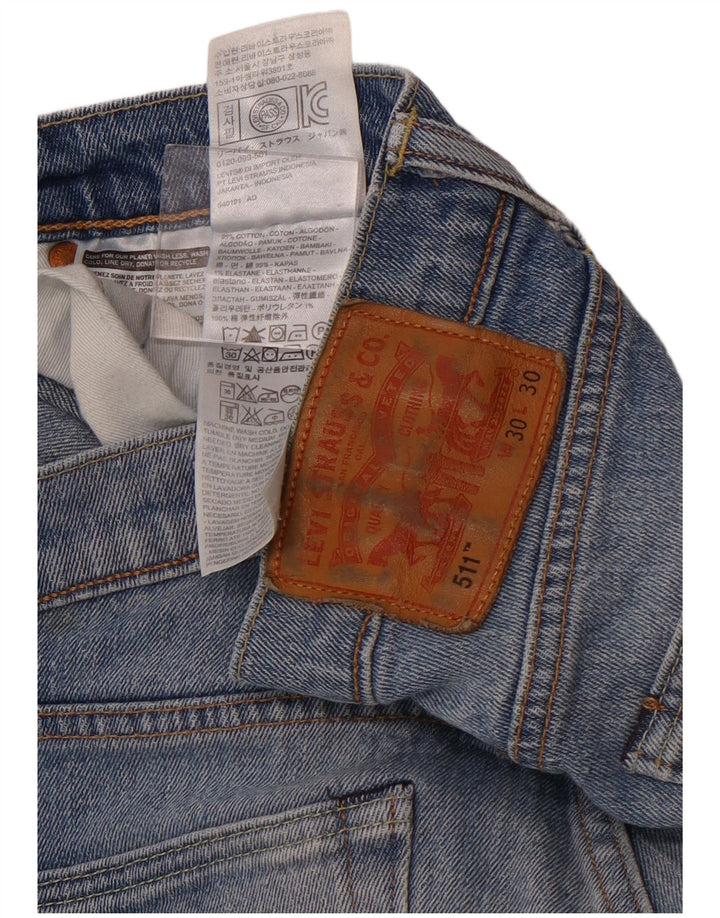 Мужские джинсы Levi's 511 Slim W30 L30 синие, хлопок