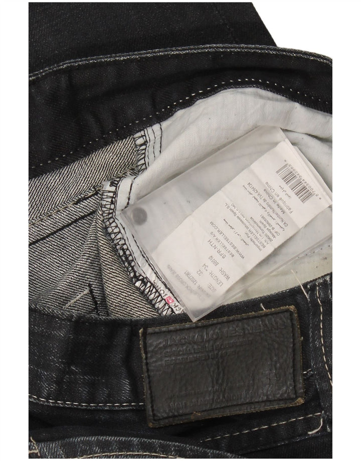 Мужские прямые джинсы JACK & JONES W32 L34 темно-синие, хлопок