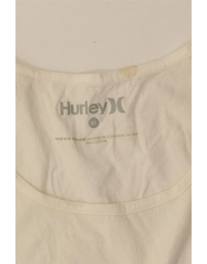 HURLEY Мужской жилет с рисунком XL, белый хлопок