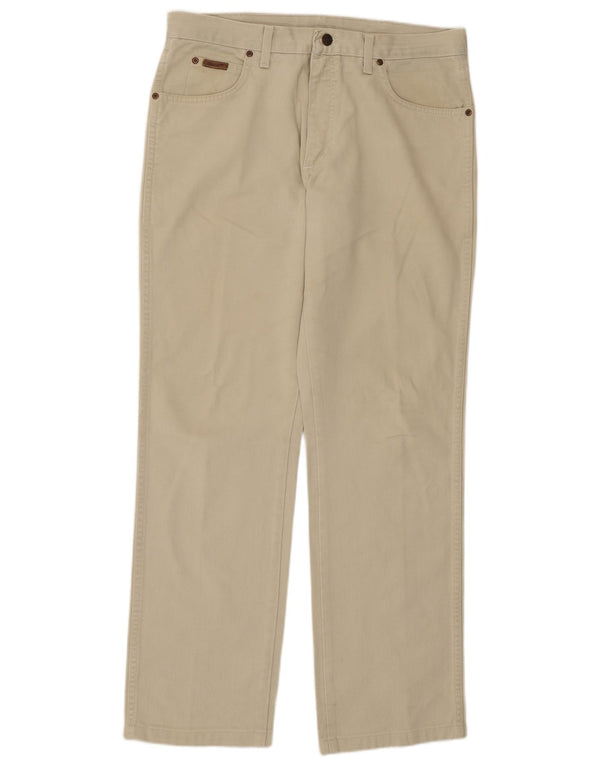 Мужские обычные прямые джинсы Wrangler W34 L31, зеленый хлопок