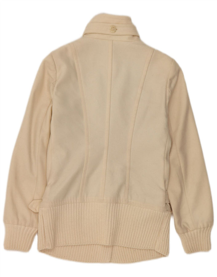 Женский бомбер Benetton IT 38 XS Off White Wool