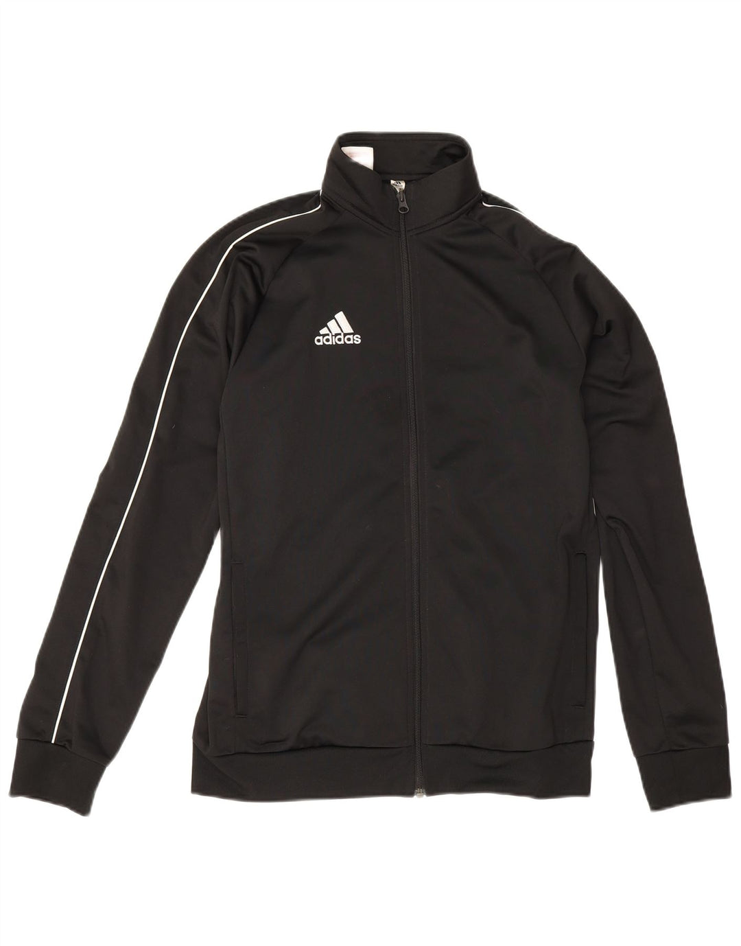 Спортивный костюм Adidas для девочек, верхняя куртка 15-16 лет, черный полиэстер