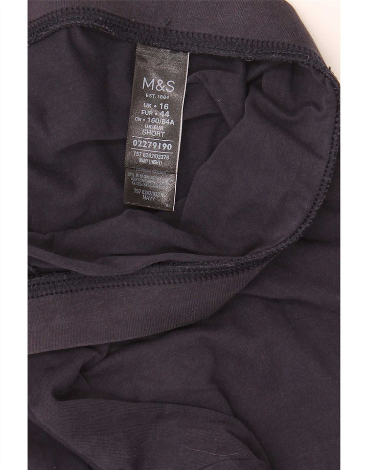 Женские леггинсы Marks & Spencer UK 16, большой размер, темно-синий, хлопок
