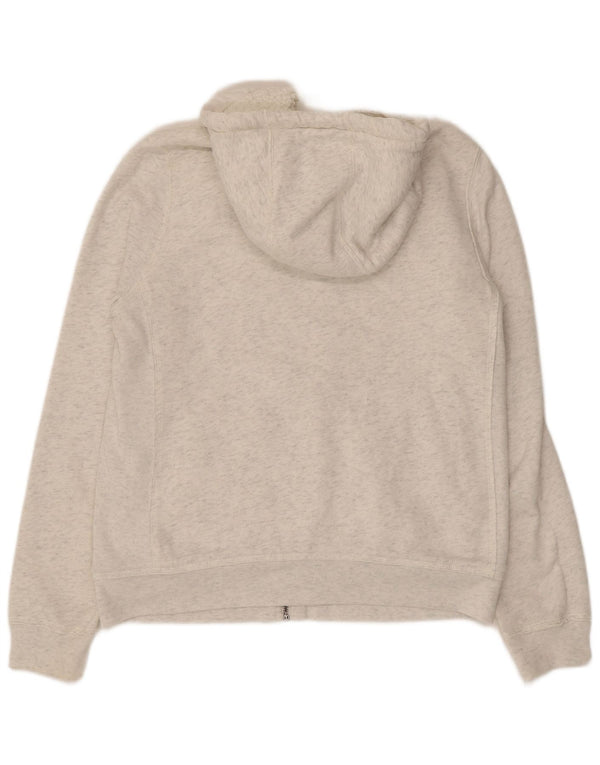 Женский свитер с капюшоном и молнией с графическим рисунком Abercrombie & Fitch UK 14, средний серый