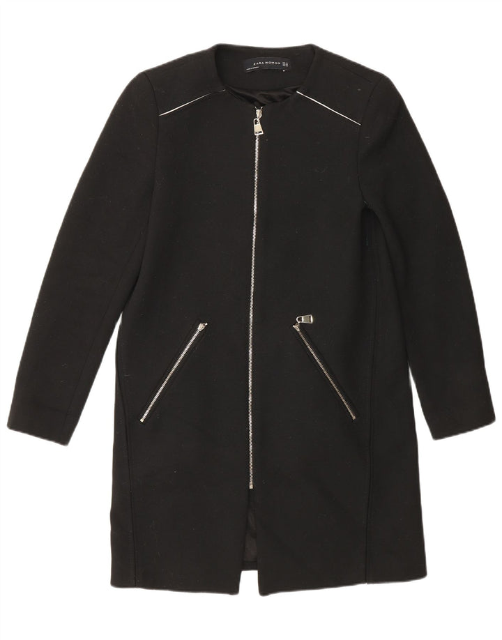 Женское пальто Zara UK 6 XS, черный полиэстер