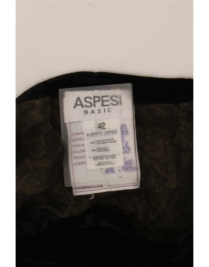 Женская юбка макси с запахом Aspesi IT 42 Medium W26 Черная вискоза с пейсли