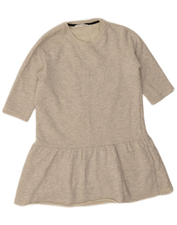 Женское платье-туника Zara UK 10, маленький серый полиэстер с крапинками