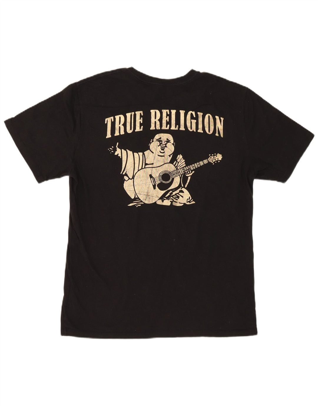 Мужская футболка с рисунком True Religion, большая черная хлопковая футболка