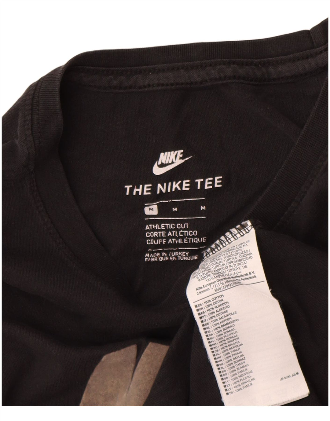 Мужская футболка спортивного кроя Nike с графическим рисунком, средний черный хлопковый топ