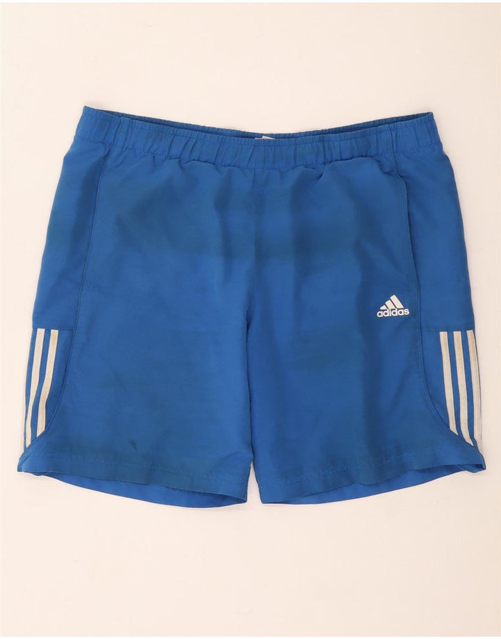 Мужские спортивные шорты Adidas Climalite, большие синие, полиэстер