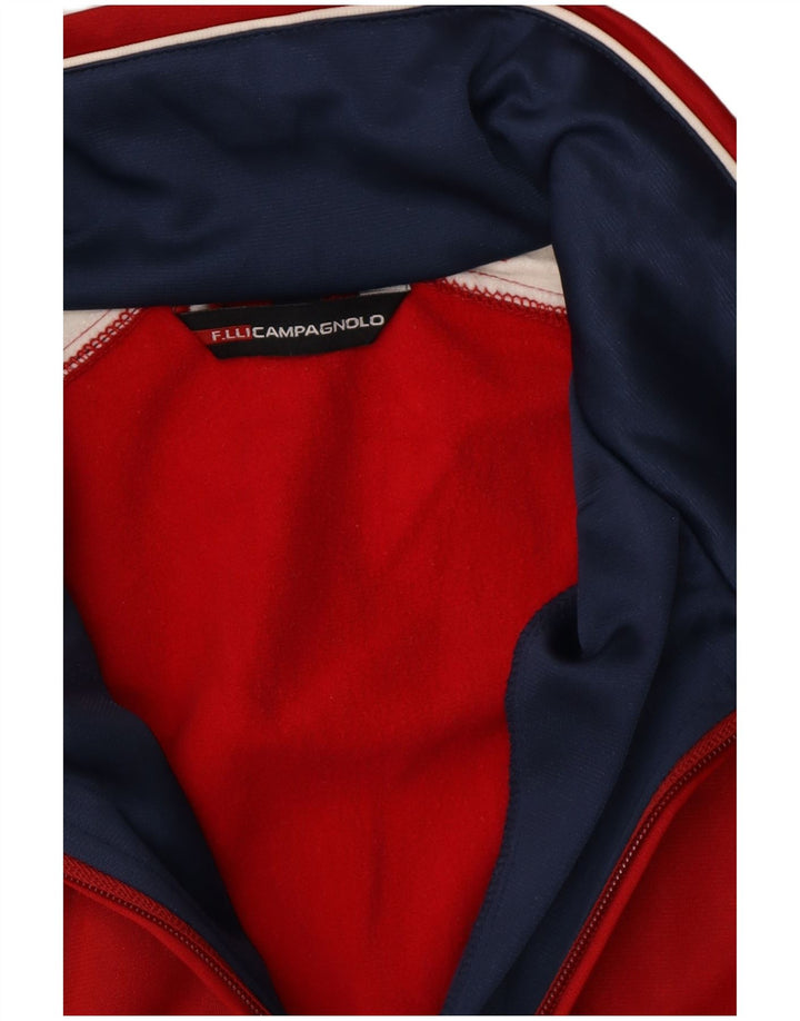 Мужской спортивный костюм F.LLI Campagnolo, верхняя куртка, средний красный, полиэстер с цветными блоками