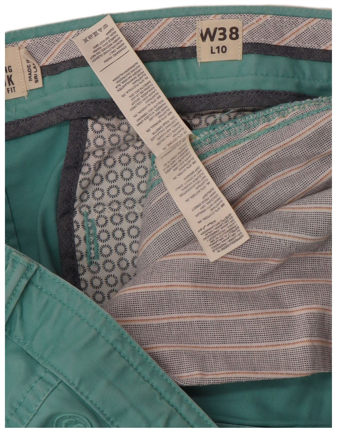 Мужские шорты чинос FAT FACE W38 XL бирюзового цвета, хлопок