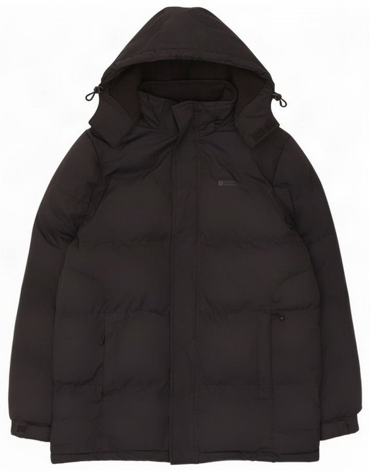 Mountain Warehouse Мужское стеганое пальто с капюшоном UK 38 Средний черный полиэстер
