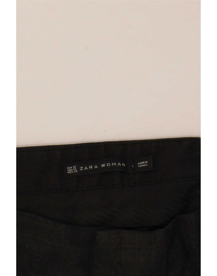 Женские укороченные брюки Zara Medium W28 L26 Серые в клетку