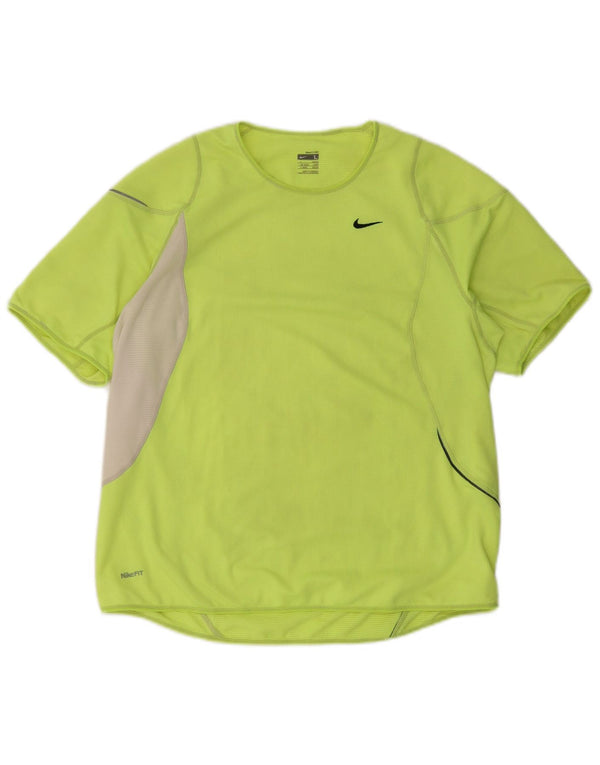 Мужская футболка Nike Top UK 42/44, большая зеленая с цветными блоками