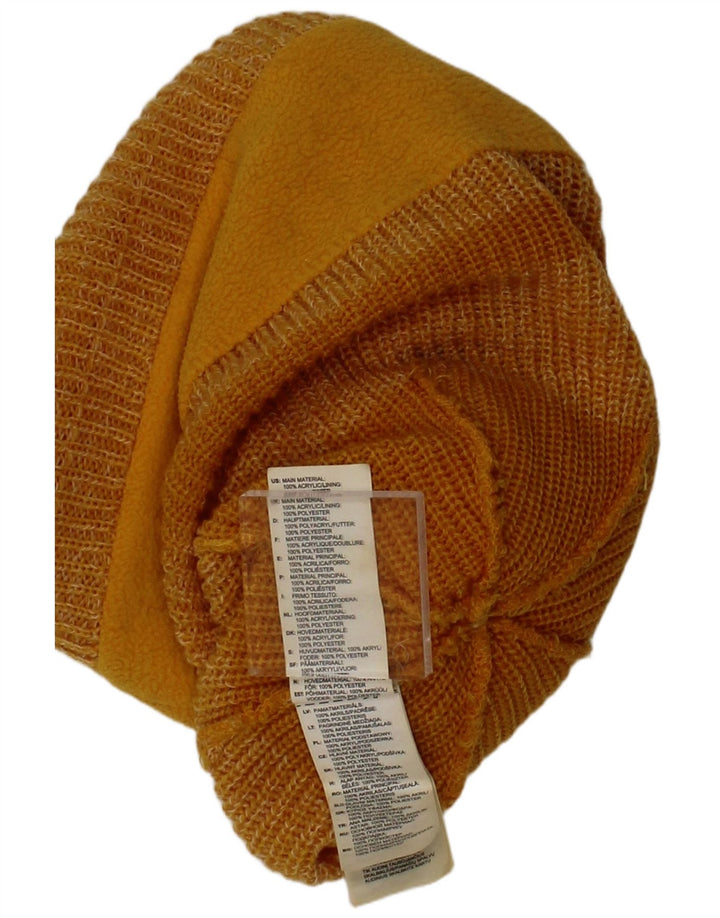 Женская вязаная шапка Adidas с помпоном, один размер, желтая полосатая акриловая шапка