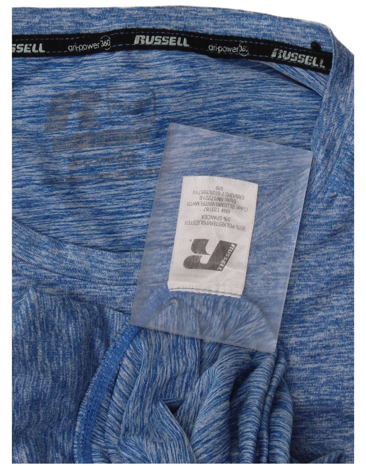 Мужская футболка Russell Athletic Top 2XL Синяя в крапинку из полиэстера