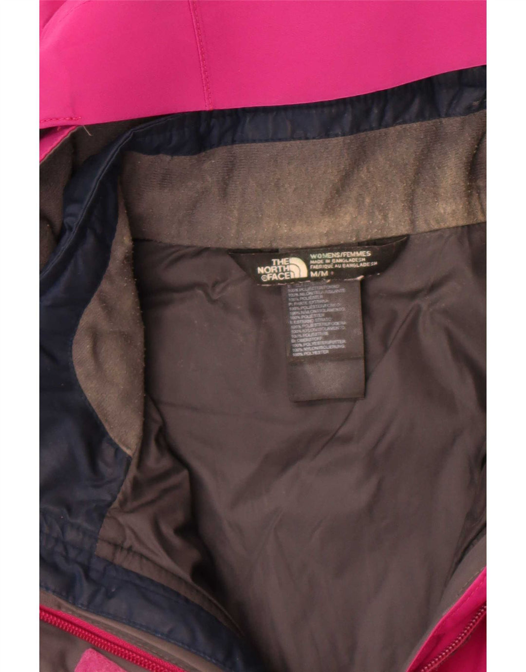 Женская ветровка с капюшоном The North Face UK 14, полиэстер среднего розового цвета
