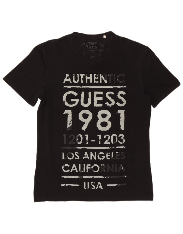 Мужская футболка Guess с рисунком, средний черный
